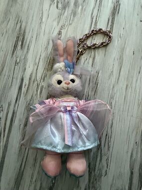 Tokyo Disneyland StellaLou bag charm keychain in Pastel Pink & Lavender